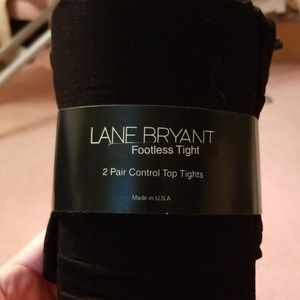 Lane Bryant NEW footless tights. Black size CD